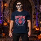 Broken Heart T-Shirt – Dark Editorial Graphic Design Graphic Tee - Color: navy