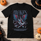 Broken T-Shirt – Dark Editorial Graphic Design Graphic Tee - Color: black