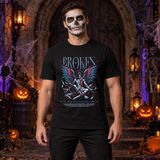 Broken T-Shirt – Dark Editorial Graphic Design Graphic Tee - Color: black