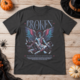 Broken T-Shirt – Dark Editorial Graphic Design Graphic Tee - Color: charcoal