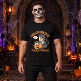 Carving Master Time To Get Spooky Pumpkin T-Shirt – Halloween Streetwear Graphic Graphic Tee - Color: black