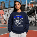 Celestial Despair Sweatshirt – Dark Editorial / Gothic Streetwear Sweatshirt - Color: navy