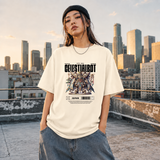 Celestialbot Ancient Armor Robot T-Shirt – Contemporary Gothic Graphic Design Tee - Color: natural