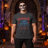Cerberus T-Shirt – Skull & Reaper Gothic Graphic Graphic Tee - Color: dark heather