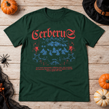 Cerberus T-Shirt – Skull & Reaper Gothic Graphic Graphic Tee - Color: forest green