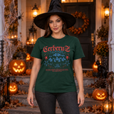 Cerberus T-Shirt – Skull & Reaper Gothic Graphic Graphic Tee - Color: forest green