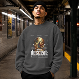 Chained Descent Warrior T-Shirt – Dark Art / Renaissance Aesthetic Graphic Tee - Color: dark heather