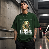 Chained Descent Warrior T-Shirt – Dark Art / Renaissance Aesthetic Graphic Tee - Color: Forest Green