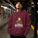 Chained Descent Warrior T-Shirt – Dark Art / Renaissance Aesthetic Graphic Tee - Color: maroon