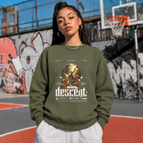 Chained Descent Warrior T-Shirt – Dark Art / Renaissance Aesthetic Graphic Tee - Color: military green