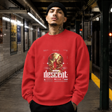 Chained Descent Warrior T-Shirt – Dark Art / Renaissance Aesthetic Graphic Tee - Color: red