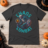 Chaos Combat T-Shirt – Dark Editorial Graphic Design Graphic Tee - Color: charcoal