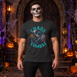 Chaos Combat T-Shirt – Dark Editorial Graphic Design Graphic Tee - Color: charcoal