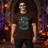 Chaos Combat T-Shirt – Dark Editorial Graphic Design Graphic Tee - Color: chocolate