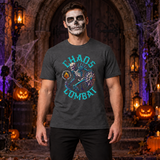Chaos Combat T-Shirt – Dark Editorial Graphic Design Graphic Tee - Color: dark heather