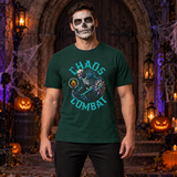 Chaos Combat T-Shirt – Dark Editorial Graphic Design Graphic Tee - Color: forest green