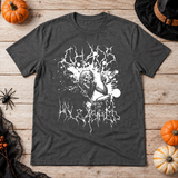 Chaos Unleashed T-Shirt – Dark Editorial Graphic Design Graphic Tee - Color: dark heather