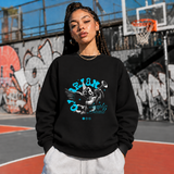 Cherubic Clarion Sweatshirt – Vintage Y2K / Acid Graphic Streetwear Sweatshirt - Color: black
