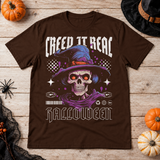 Creep it Real Halloween T-Shirt – Halloween Streetwear Graphic Graphic Tee - Color: chocolate