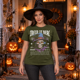 Creep it Real Halloween T-Shirt – Halloween Streetwear Graphic Graphic Tee - Color: military green