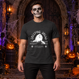 Creeping Dread T-Shirt – Classic Halloween Graphic Design Graphic Tee - Color: charcoal