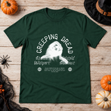 Creeping Dread T-Shirt – Classic Halloween Graphic Design Graphic Tee - Color: forest green