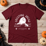 Creeping Dread T-Shirt – Classic Halloween Graphic Design Graphic Tee - Color: maroon