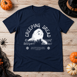 Creeping Dread T-Shirt – Classic Halloween Graphic Design Graphic Tee - Color: navy