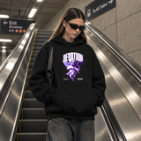 Cupid Devotion Hoodie – Religious Imagery Collage Graphic Hoodie - Color: black
