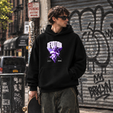 Cupid Devotion Hoodie – Religious Imagery Collage Graphic Hoodie - Color: black