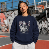 Cupid Love Welfare T-Shirt – Religious Imagery Collage Graphic Tee - Color: navy