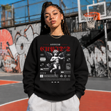 Cupid's Arrow Sweatshirt – Religious Imagery Collage Graphic Sweatshirt - Color: black