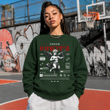Cupid's Arrow Sweatshirt – Religious Imagery Collage Graphic Sweatshirt - Color: forest green