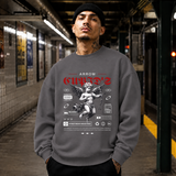 Cupid's Arrow T-Shirt – Religious Imagery Collage Graphic Tee - Color: charcoal