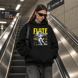 Cupid's Flute Hoodie – Religious Imagery Collage Graphic Hoodie - Color: black