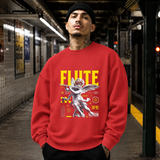 Cupid's Flute T-Shirt – Religious Imagery Collage Graphic Tee - Color: red