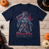 Cursed Kunoichi T-Shirt – Skull & Reaper Gothic Graphic Graphic Tee - Color: navy