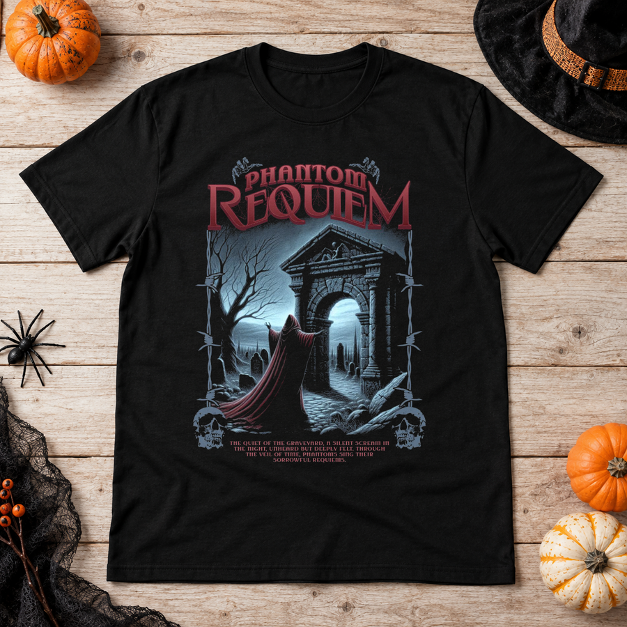 Dark Graphic T-Shirt – Skull & Reaper Gothic Graphic Graphic Tee - Color: black
