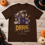 Dark Sentinel T-Shirt – Skull & Reaper Gothic Graphic Graphic Tee - Color: chocolate
