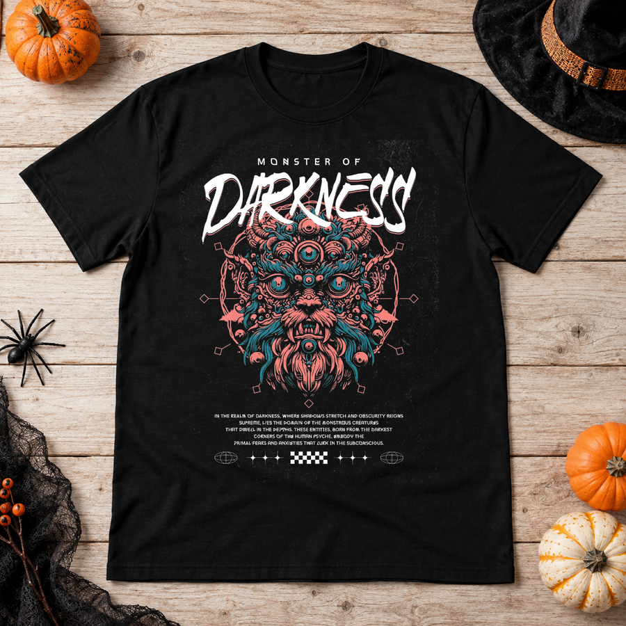Darkness Bootleg T-Shirt – Skull & Reaper Gothic Graphic Graphic Tee - Color: black