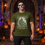 Darkness Obsession T-Shirt – Dark Gothic Halloween Graphic Graphic Tee - Color: military green