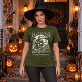 Darkness Obsession T-Shirt – Skull & Reaper Gothic Graphic Graphic Tee - Color: military green