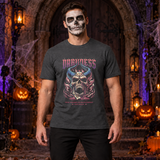 Darkness Skull T-Shirt – Skull & Reaper Gothic Graphic Graphic Tee - Color: dark heather