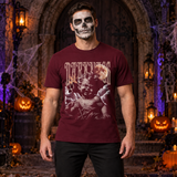 Darkness T-Shirt – Skull & Reaper Gothic Graphic Graphic Tee - Color: maroon