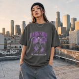Darkside Demon Angel T-Shirt – Gothic Streetwear Poster Graphic Tee - Color: Dark Heather