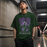 Darkside Demon Angel T-Shirt – Gothic Streetwear Poster Graphic Tee - Color: Forest Green