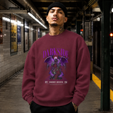 Darkside Demon Angel T-Shirt – Gothic Streetwear Poster Graphic Tee - Color: maroon