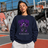 Darkside Demon Angel T-Shirt – Gothic Streetwear Poster Graphic Tee - Color: navy