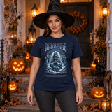 Darkside T-Shirt – Skull & Reaper Gothic Graphic Graphic Tee - Color: navy