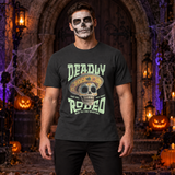Deadly Rodeo T-Shirt – Dark Editorial Graphic Design Graphic Tee - Color: charcoal